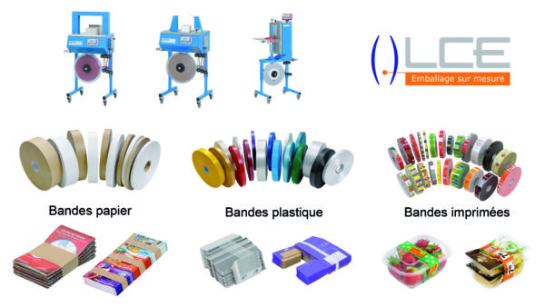 Bandes papier / plastique imprimées, emballage industriel