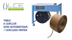 Page produit table+cerclage papier table cerclage feuillard papier