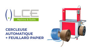 miniature cercleuse automatique + feuillard papier final page produit Cercleuse automatique LC702 pour feuillard papier / plastique